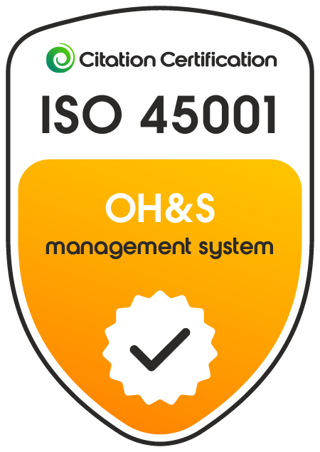 ISO 45001 Occupational Health & Safety certified
